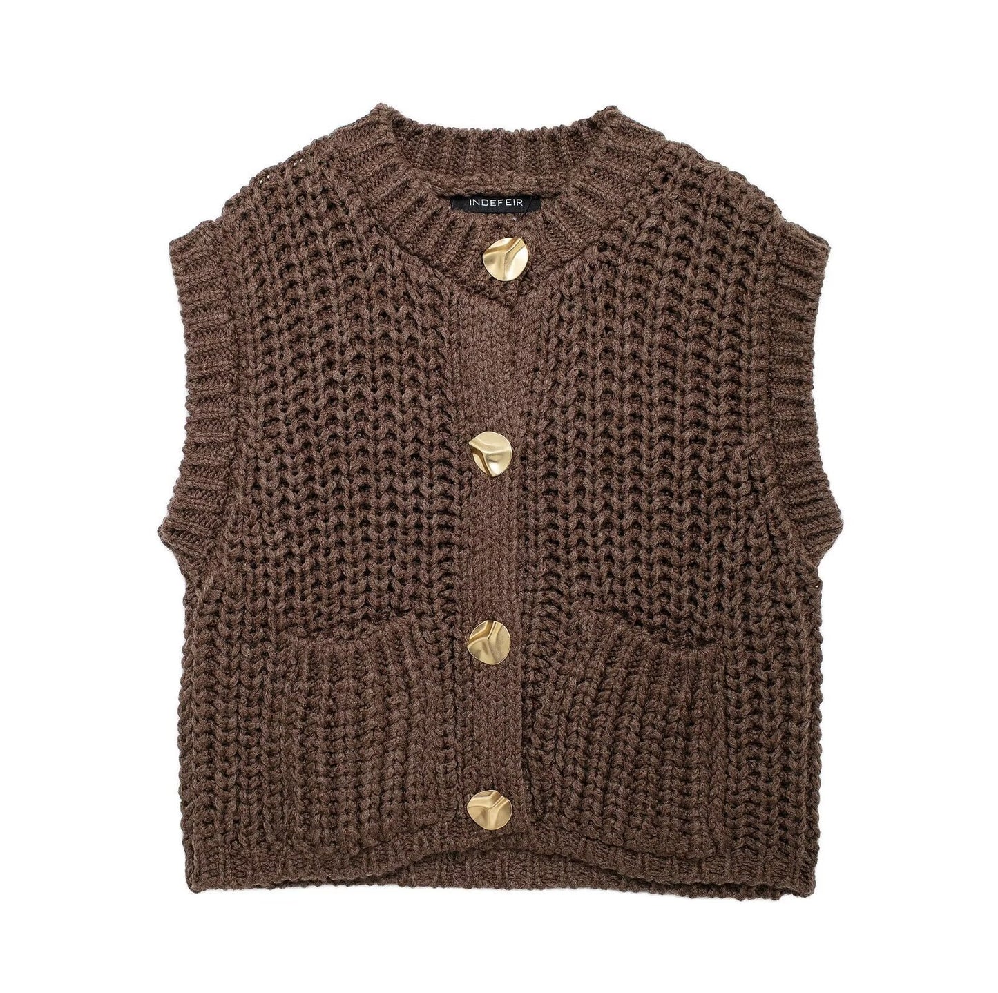 The Aspen Chunky Knit Vest | Soft Sleeveless Sweater for Layering